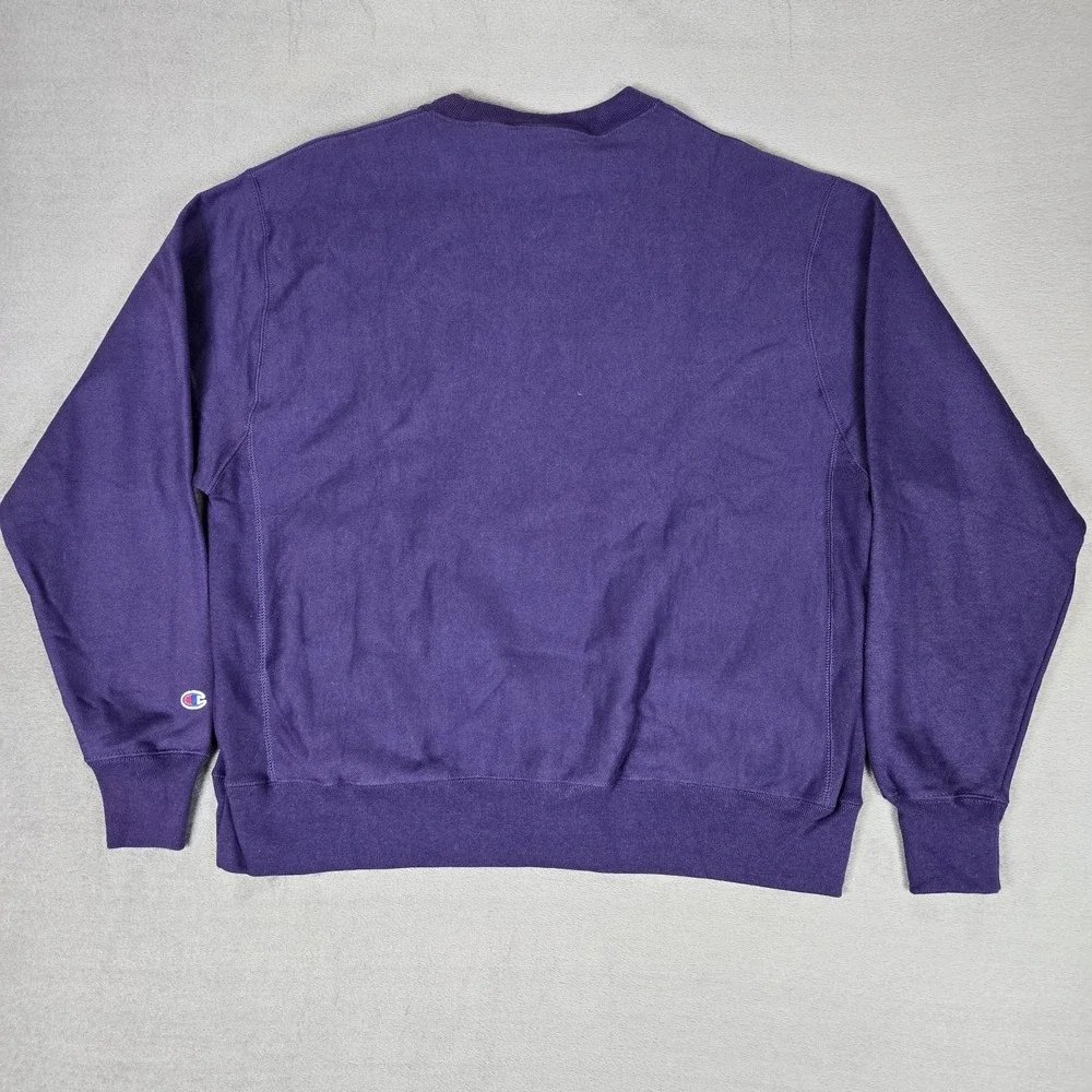 Vintage Champion Reverse Weave Holy Cross College Sweatshirt Adult XL Purple Y2k